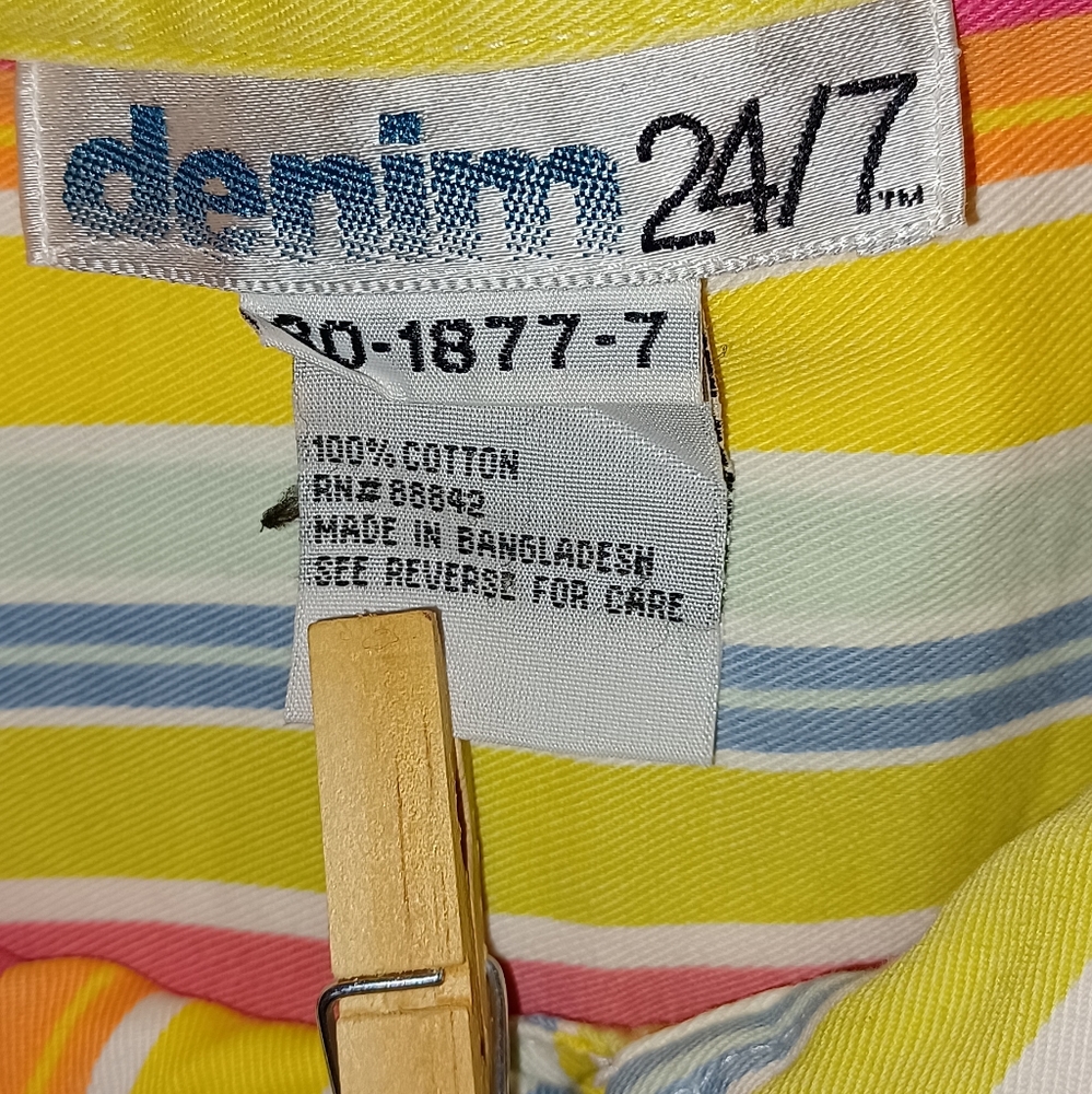 Denim 24/7 Multicolored Shirt Jacket Size 4X - Picture 7 of 9